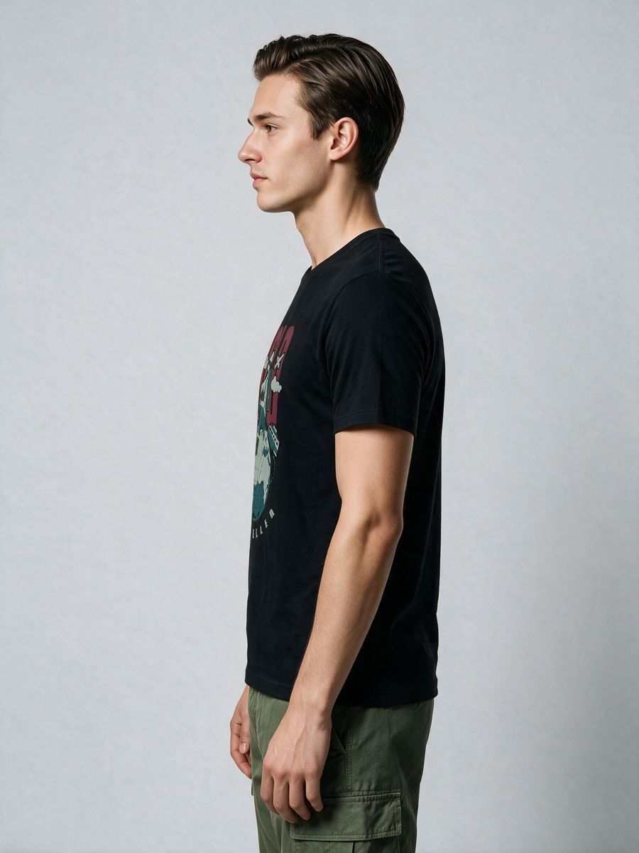 Wanderlust Explorer T-Shirt For Men - Half Sleeve - alternate view 3