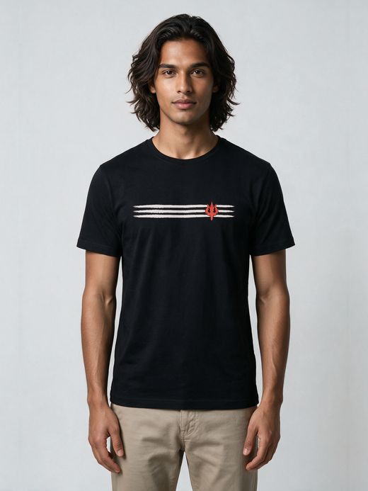 Divine Lines T-Shirt For Men - Half Sleeve