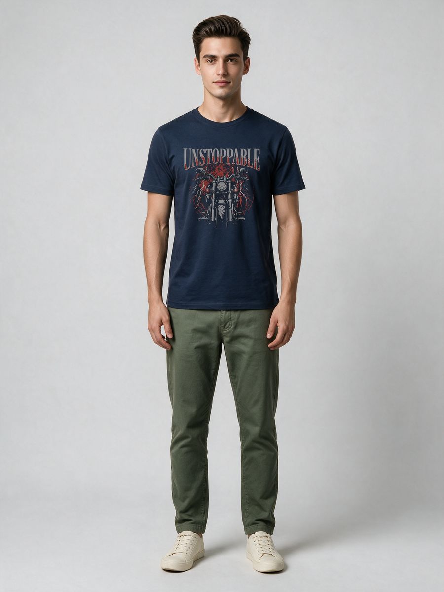 Unstoppable Bike T-Shirt For Men - Half Sleeve - alternate view 6