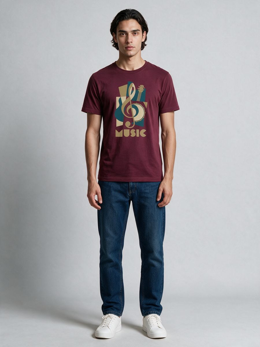 Music Treble T-Shirt For Men - Half Sleeve - alternate view 6