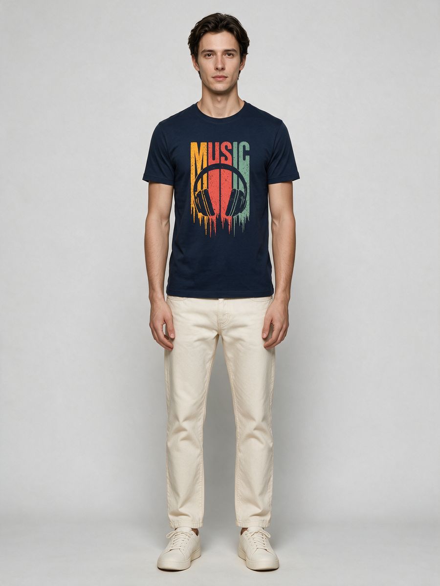 Music T-Shirt For Men - Half Sleeve - alternate view 6