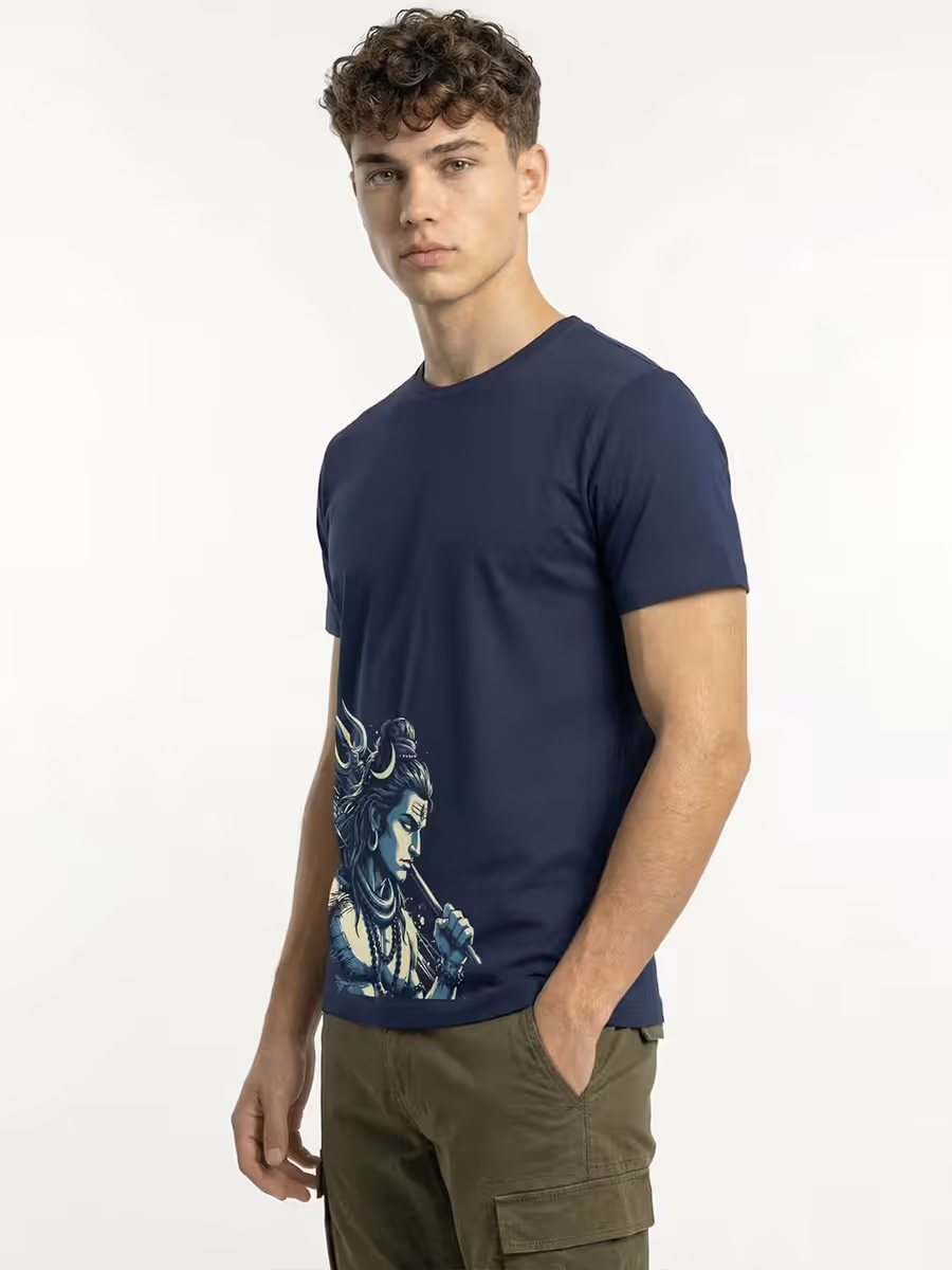 Lord Shiva Artistic Illustration T-Shirt For Men - Half Sleeve 4