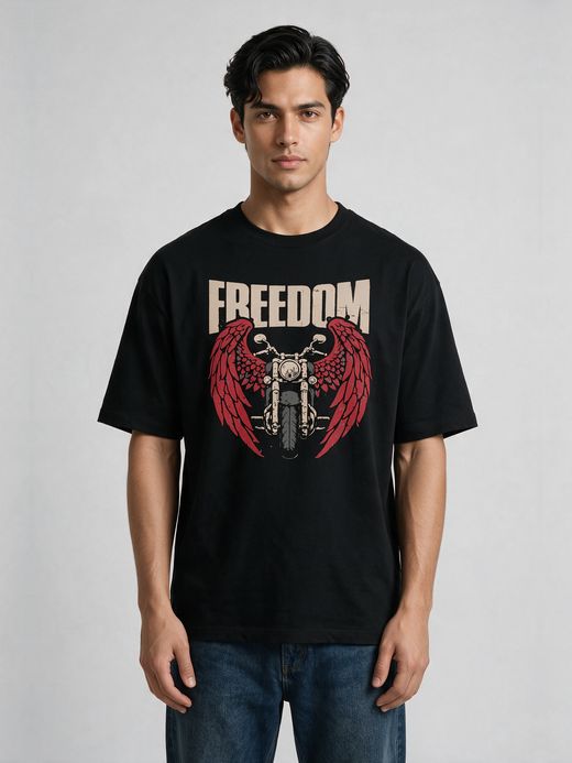 Wings Of Freedom Streetwear Oversized T-Shirt