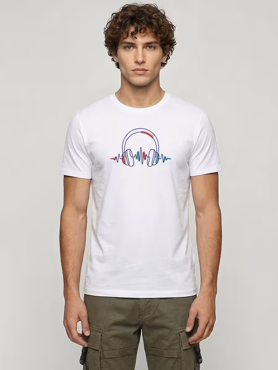 Sound Pulse T-Shirt For Men - Half Sleeve