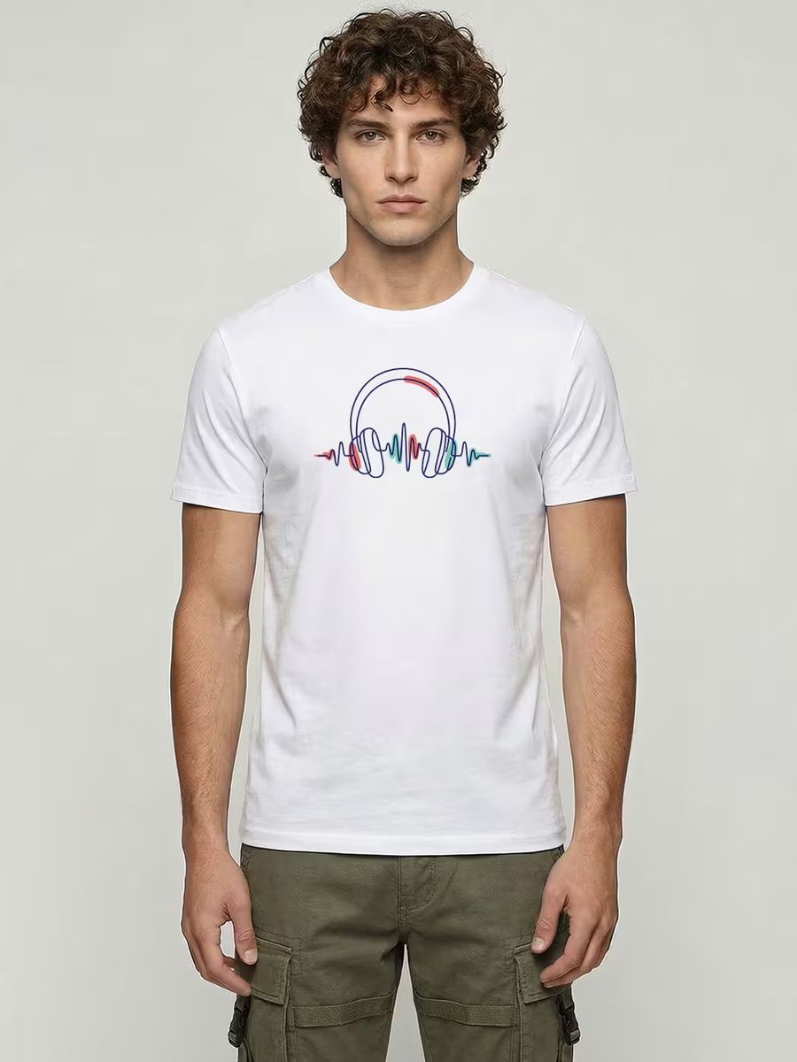 Sound Pulse T-Shirt For Men - Half Sleeve