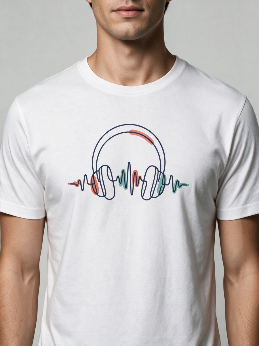 Sound Pulse T-Shirt For Men - Half Sleeve - alternate view 5