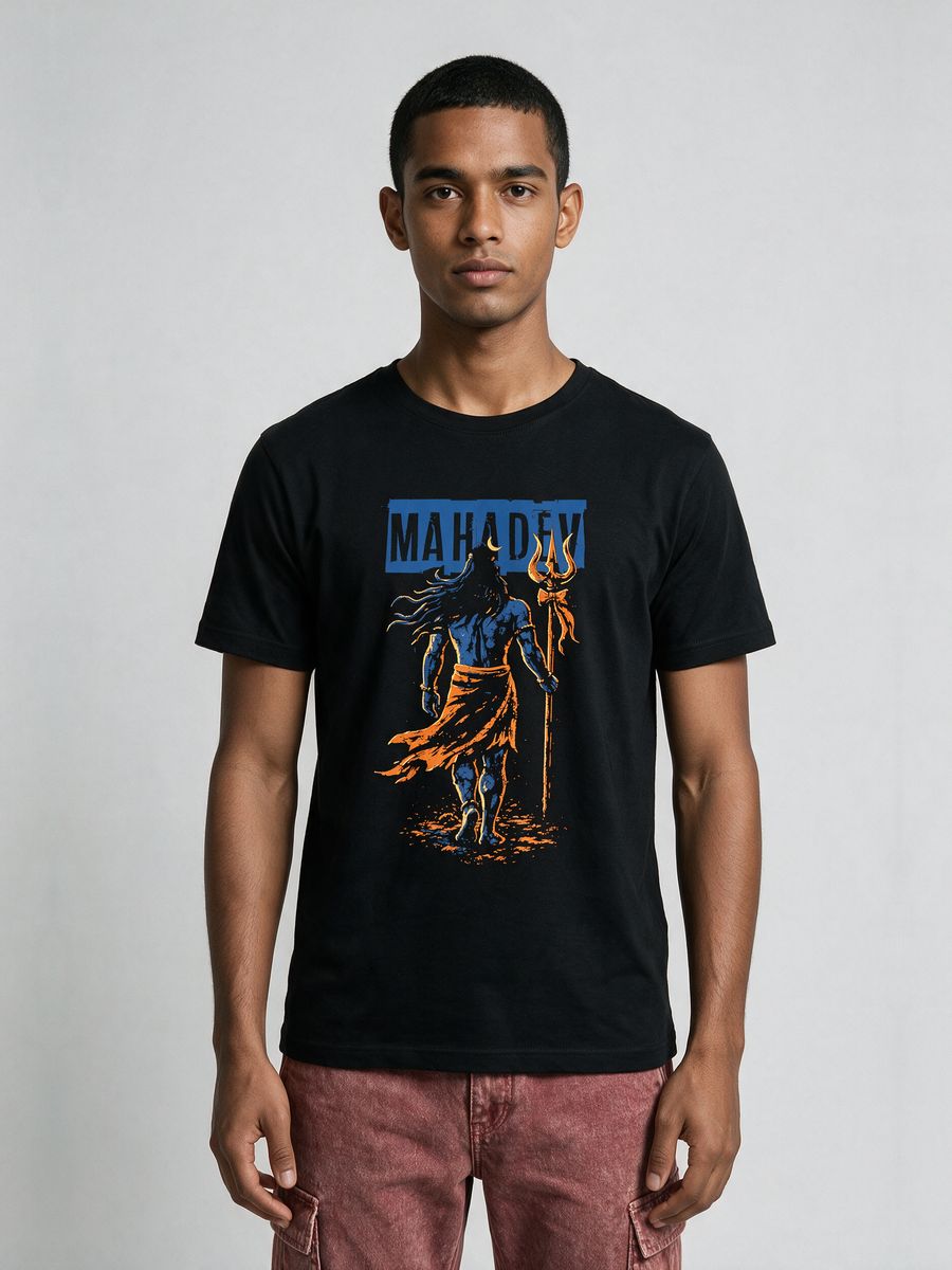Trishul Warrior T-Shirt For Men - Half Sleeve