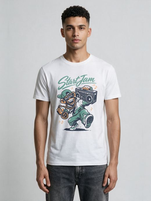 Start Jam T-Shirt For Men - Half Sleeve