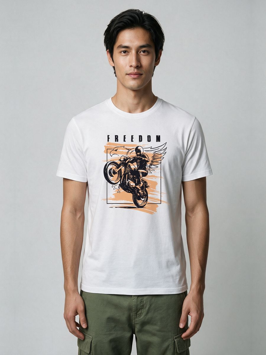 Freedom Ride T-Shirt For Men - Half Sleeve