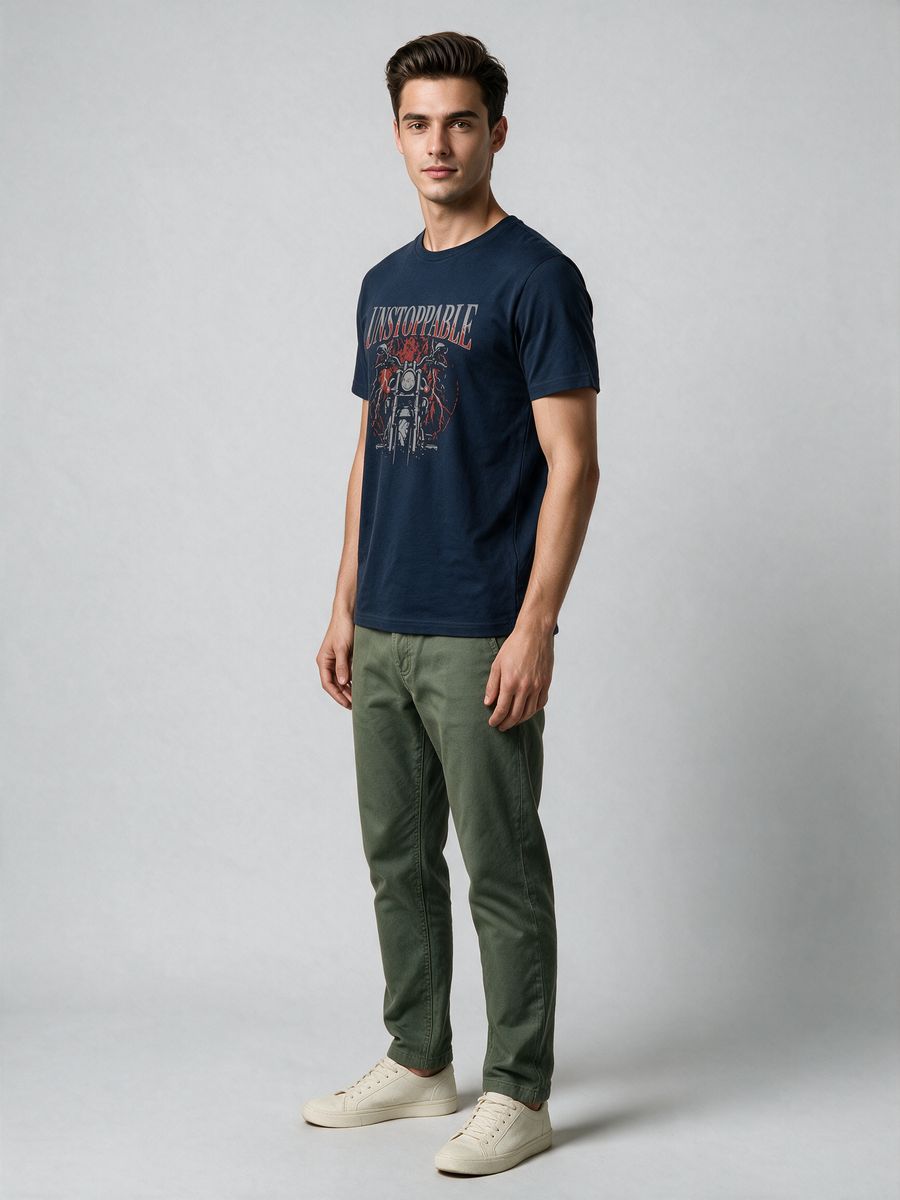 Unstoppable Bike T-Shirt For Men - Half Sleeve - alternate view 4