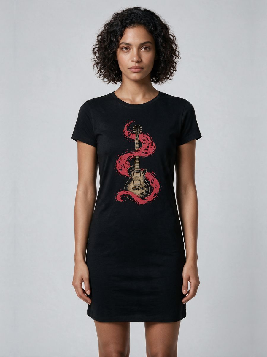 Guitar Graphic Printed Dress For Women