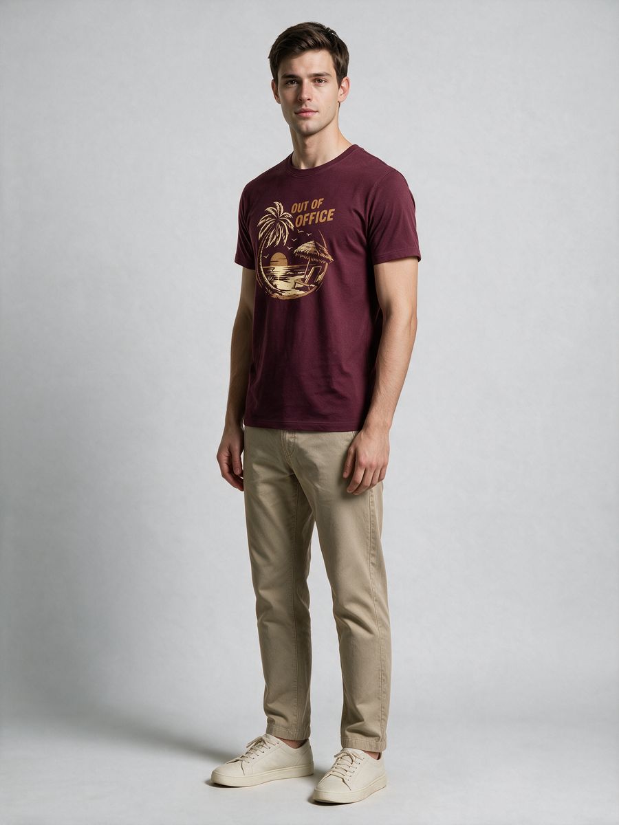 Out Of Office T-Shirt For Men - Half Sleeve - alternate view 4