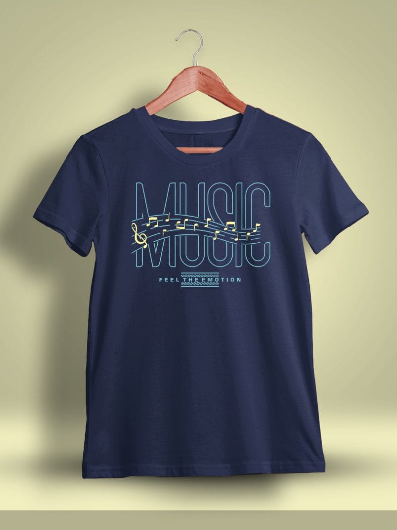 Music Feel The Emotion T-Shirt For Men - Half Sleeve