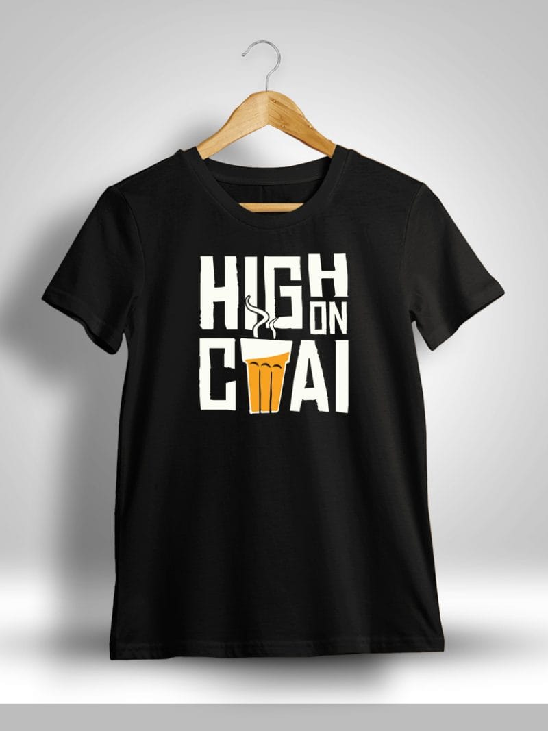 High On Chai T-Shirt For Men - Half Sleeve