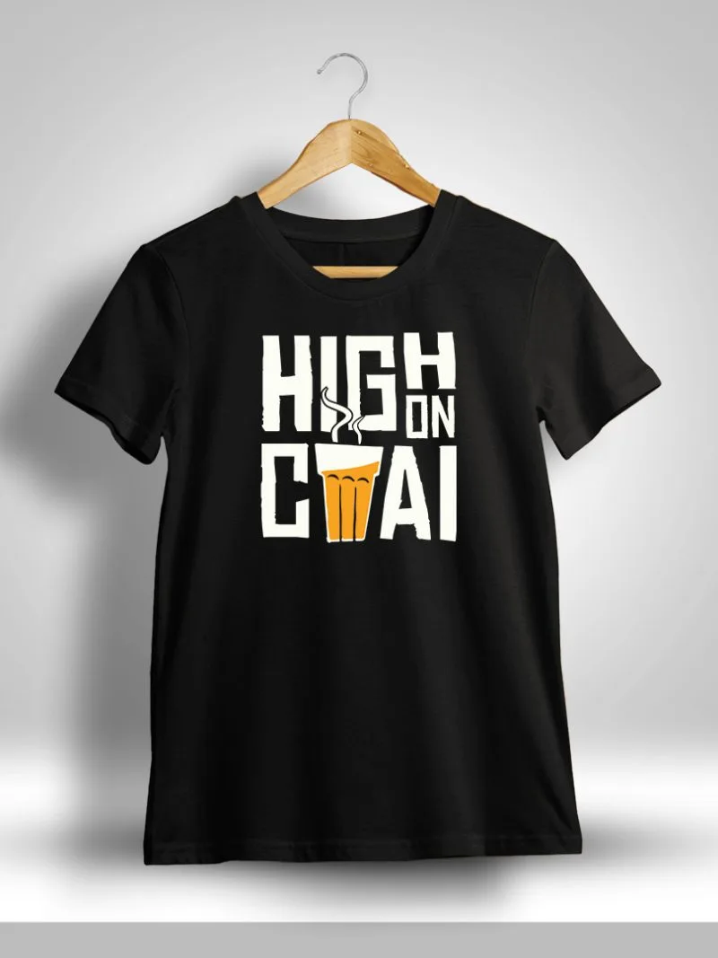 High On Chai T-Shirt For Men - Half Sleeve