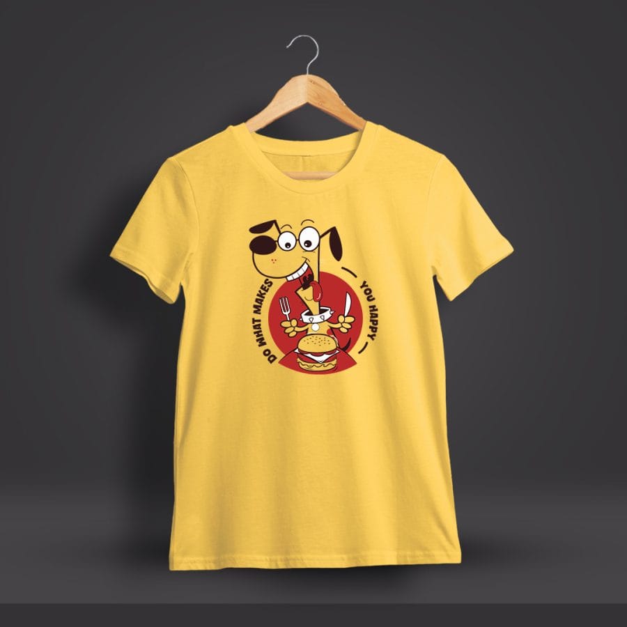 Do What Makes You Happy Printed T-Shirt For Men - Half Sleeve