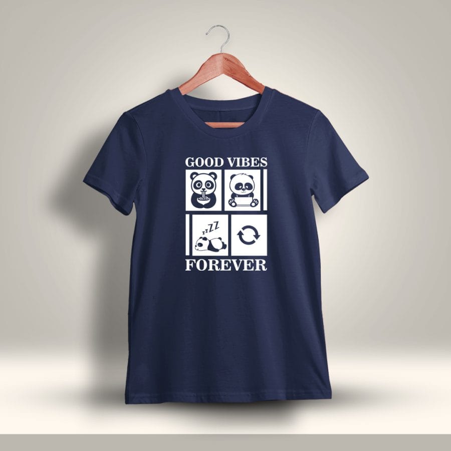Good Vibes Forever Printed T-Shirt For Men - Half Sleeve