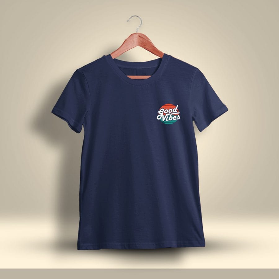 Good Vibes Pocket Print T-Shirt For Men - Half Sleeve