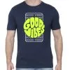Good Vibes Typography T-Shirt For Men - Half Sleeve - Image 2