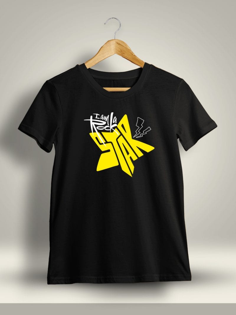 I Am A Rockstar Printed T-Shirt For Men - Half Sleeve