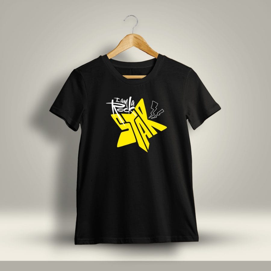 I Am A Rockstar Printed T-Shirt For Men - Half Sleeve