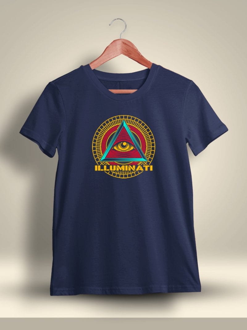 Illuminati Graphic Printed T-Shirt For Men - Half Sleeve