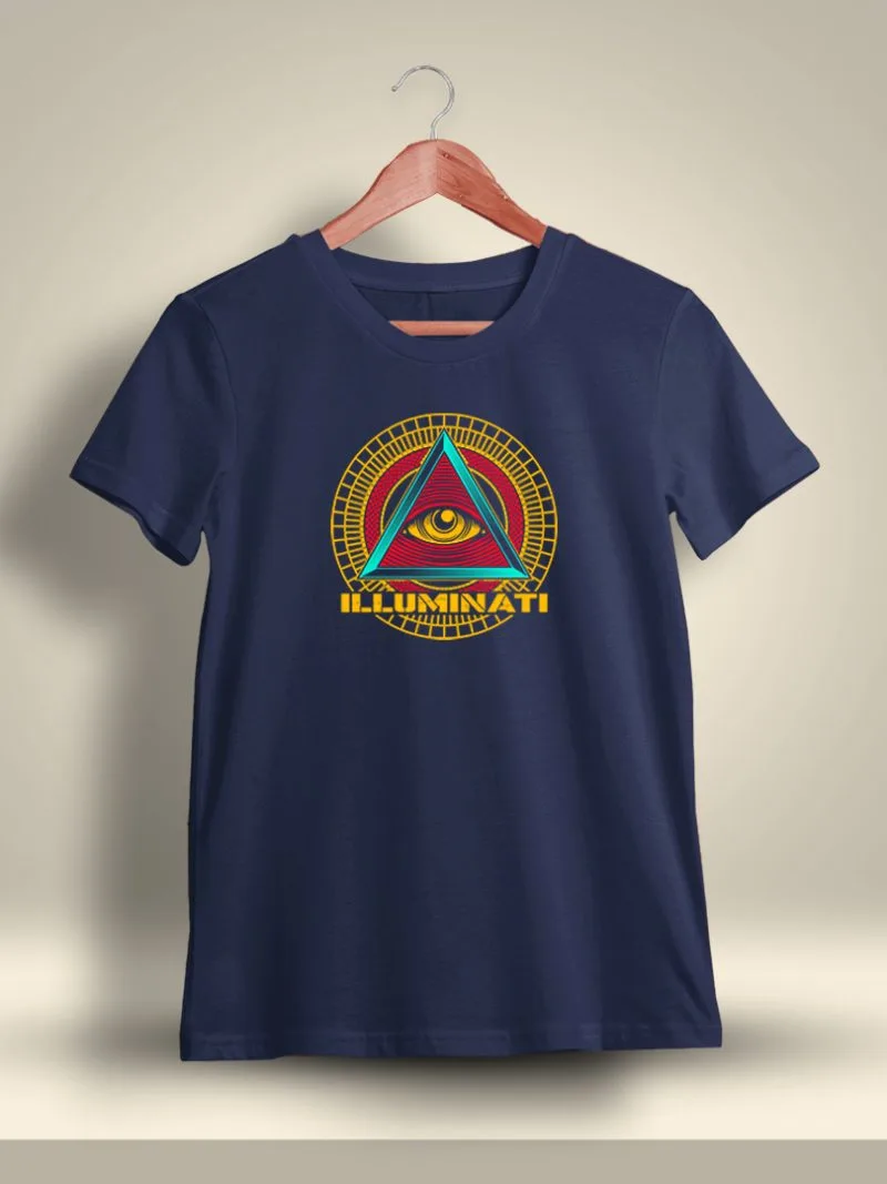Illuminati Graphic Printed T-Shirt For Men - Half Sleeve