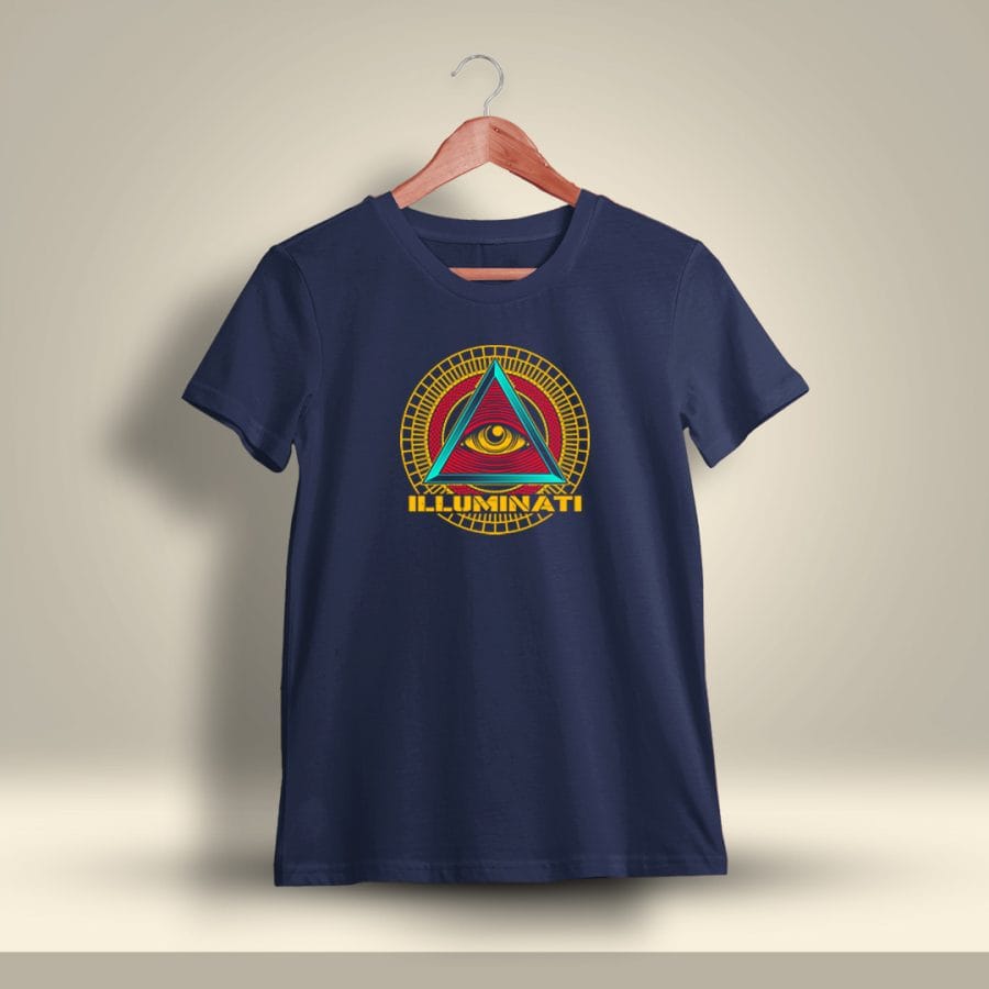 Illuminati Graphic Printed T-Shirt For Men - Half Sleeve