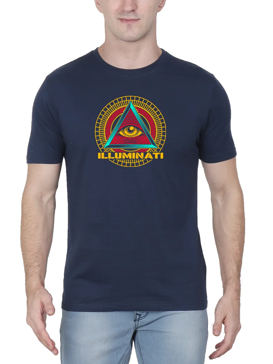 Illuminati Graphic Printed T-Shirt For Men - Half Sleeve - Image 2