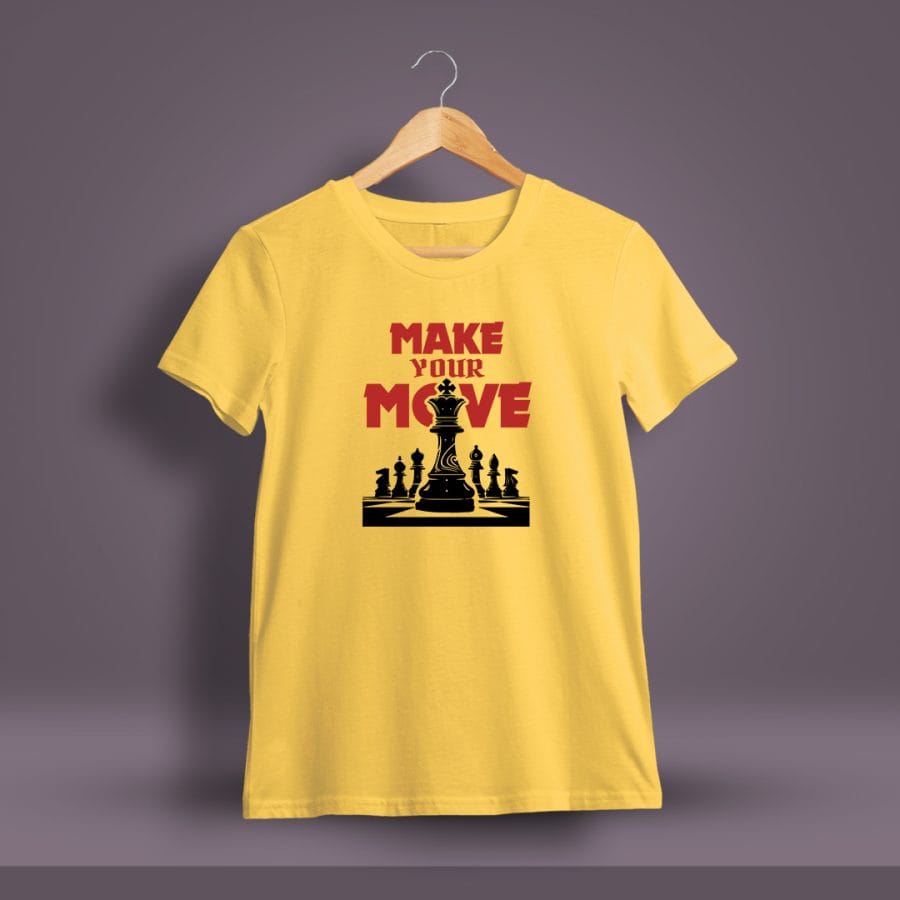 Make Your Move Graphic Printed T-Shirt For Men - Half Sleeve
