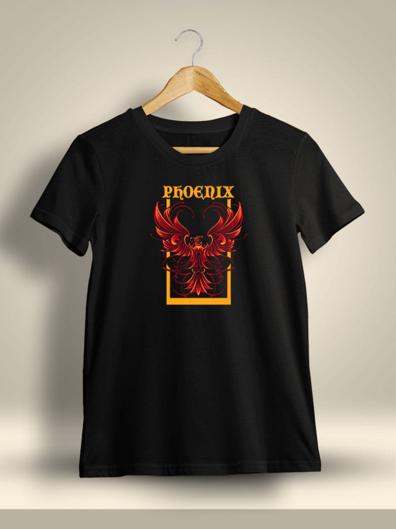 Phoenix Graphic Printed T-Shirt For Men - Half Sleeve