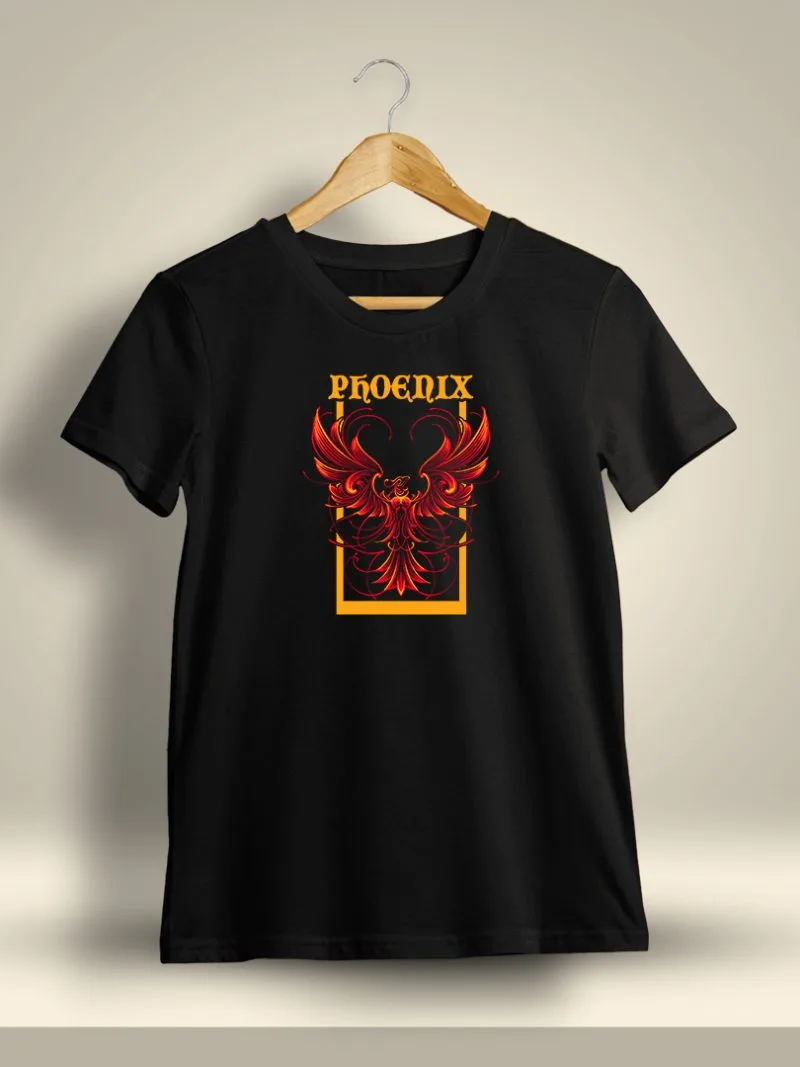 Phoenix Graphic Printed T-Shirt For Men - Half Sleeve