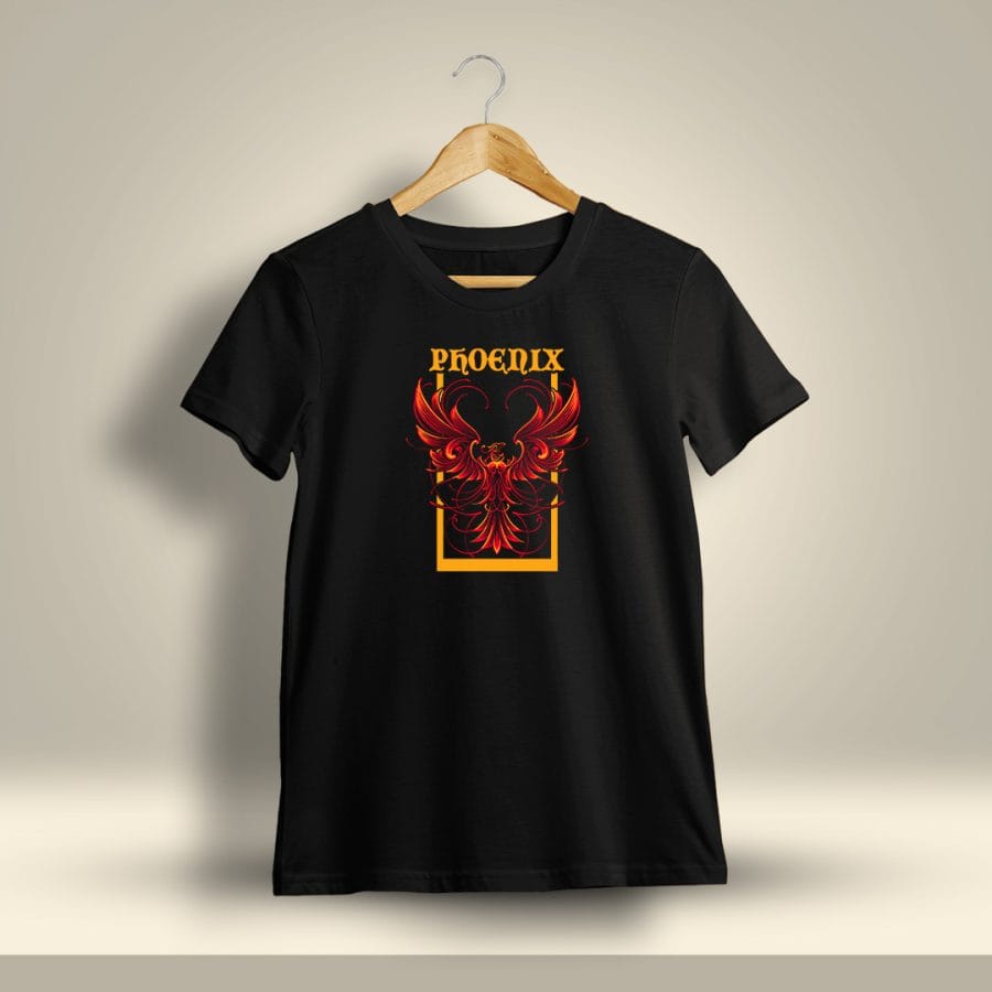 Phoenix Graphic Printed T-Shirt For Men - Half Sleeve