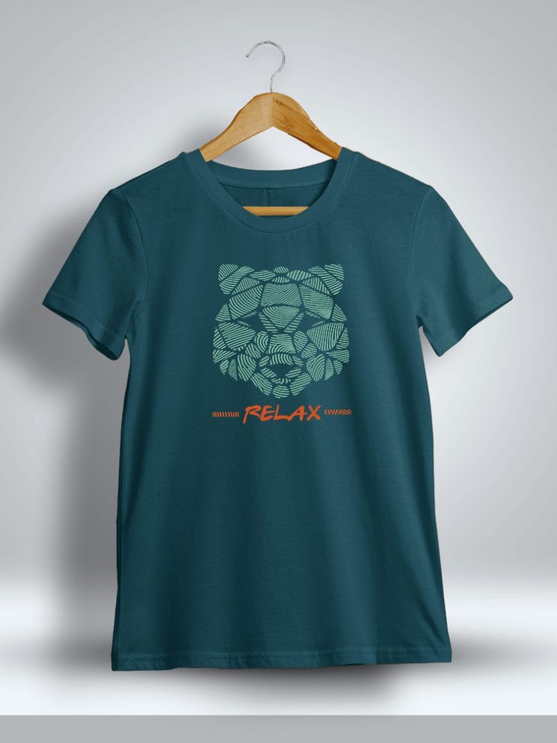 Relax Graphic Printed T-Shirt For Men - Half Sleeve