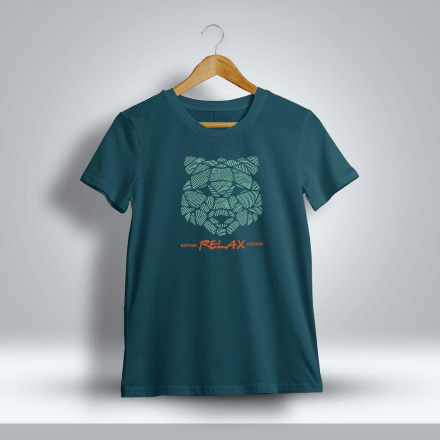 Relax Graphic Printed T-Shirt For Men - Half Sleeve