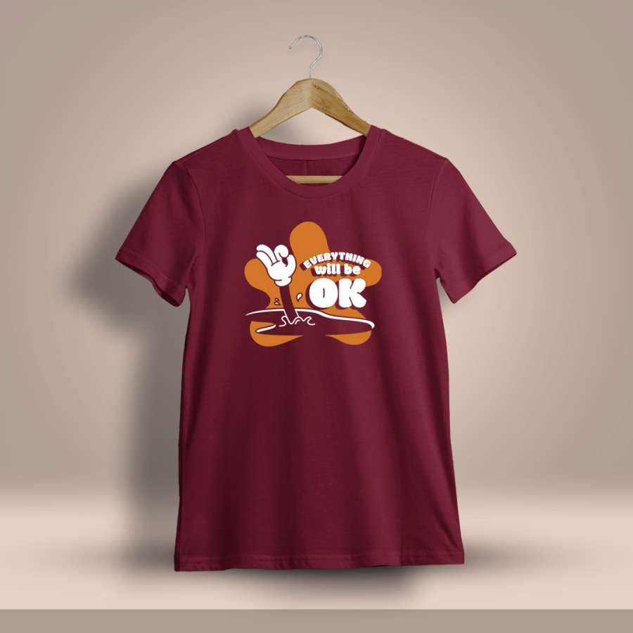 Everything Will Be Ok Printed T-Shirt For Men - Half Sleeve