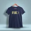 FYOUCK Printed T-Shirt For Men - Half Sleeve Navy Blue