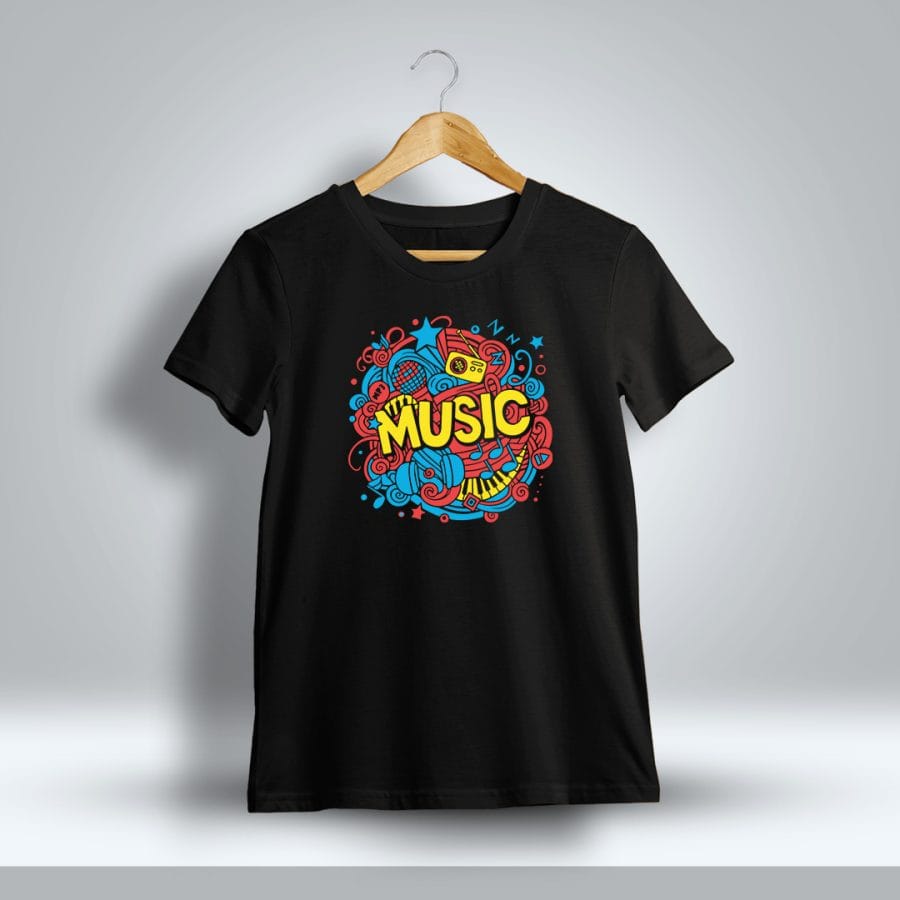 Music Printed T-Shirt For Men - Half Sleeve