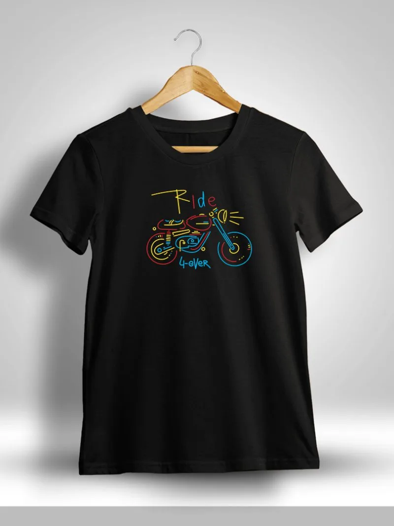Ride 4ever Printed T-Shirt For Men - Half Sleeve