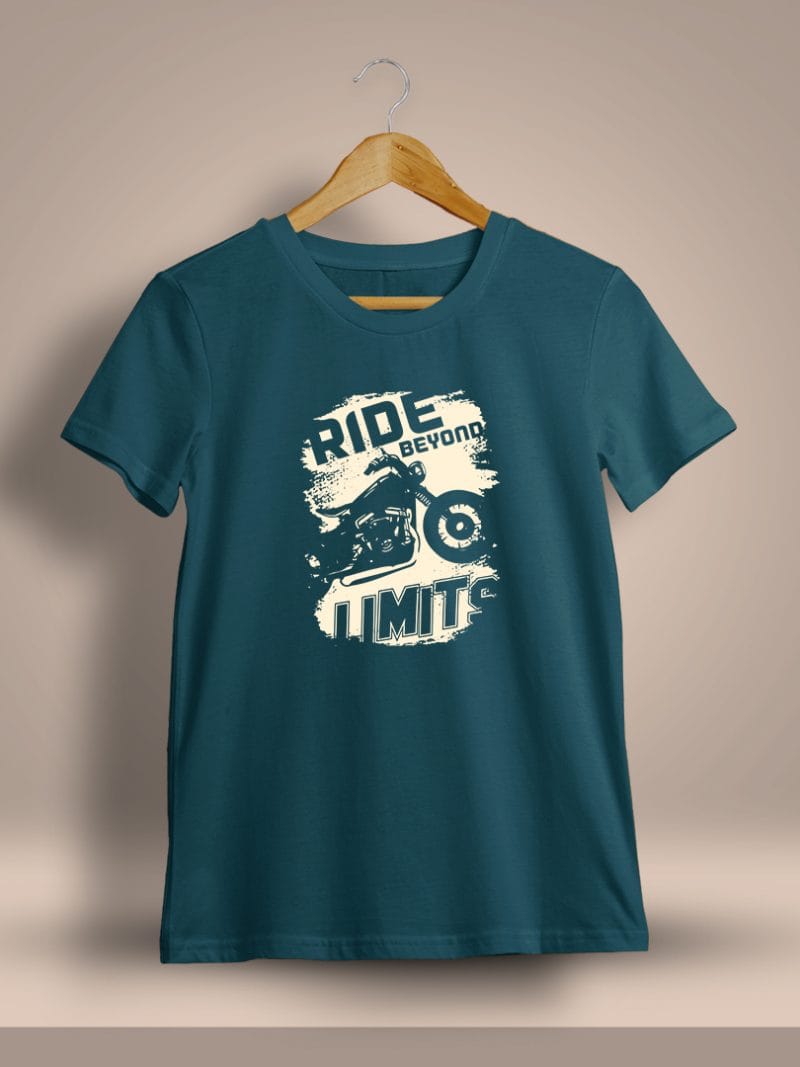 Ride Beyond Limits Bike Printed T-Shirt For Men - Half Sleeve