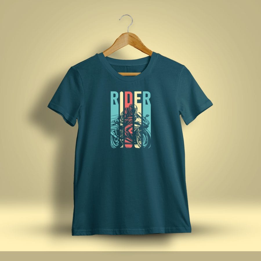Rider Bike Printed T-Shirt For Men - Half Sleeve