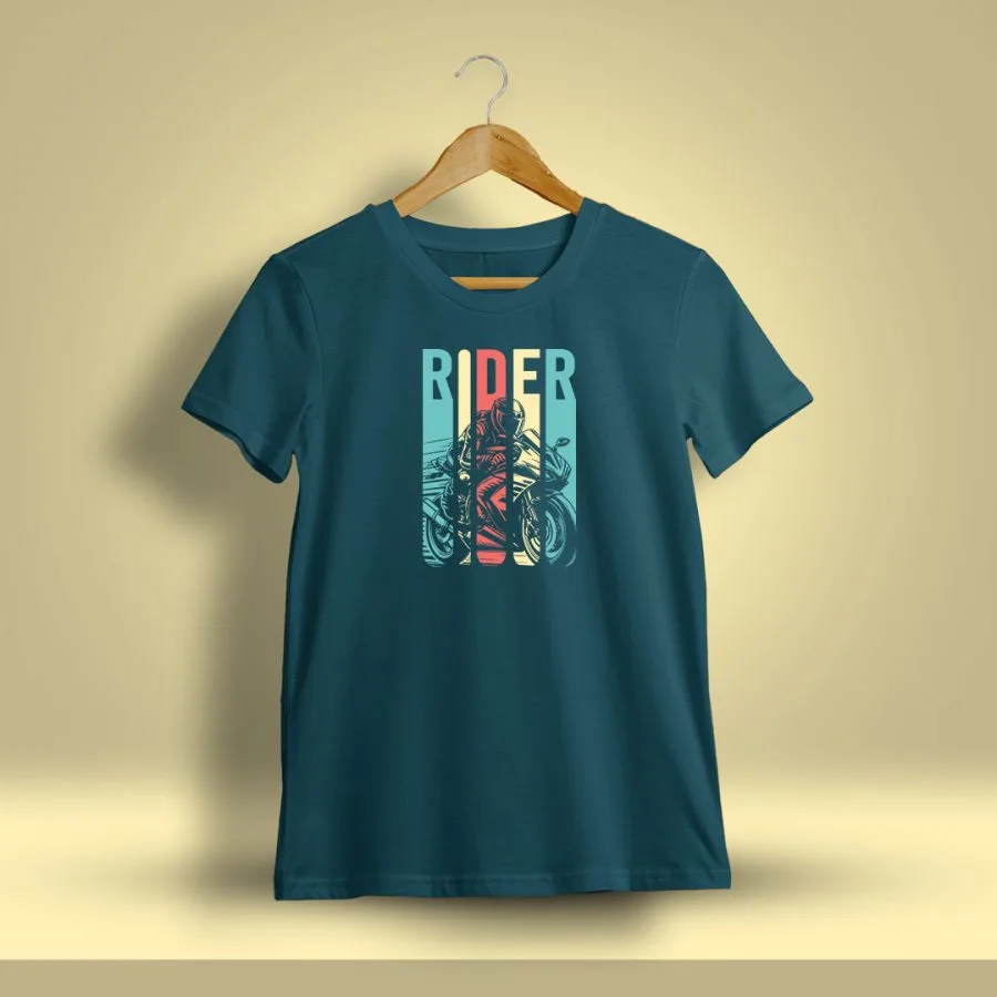 Rider Bike Printed T-Shirt For Men - Half Sleeve