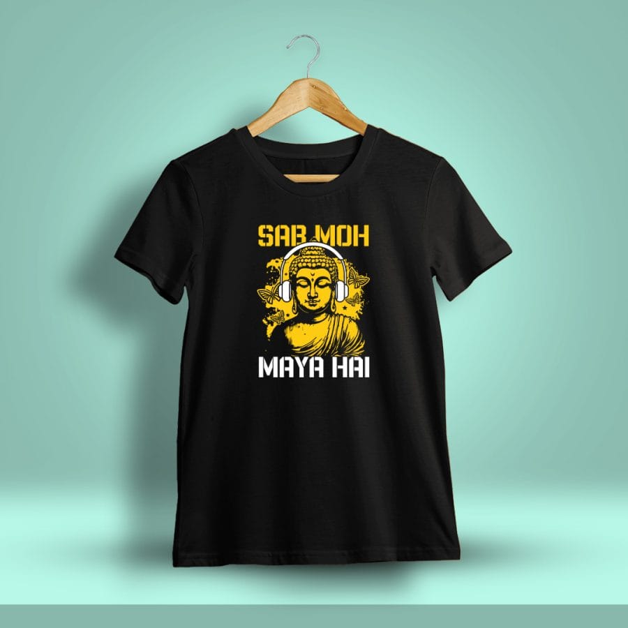 Sab Moh Maya Hai Graphic Printed T-Shirt For Men - Half Sleeve