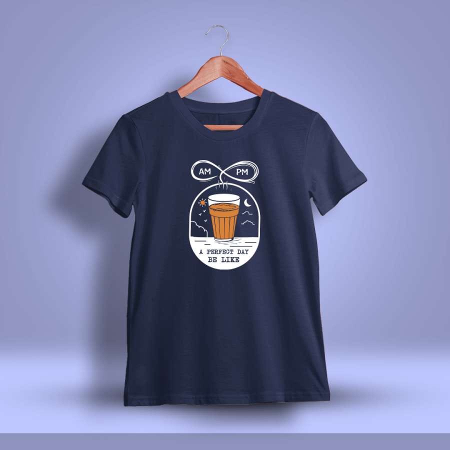 A Perfect Day Be Like Chai Printed T-Shirt For Men
