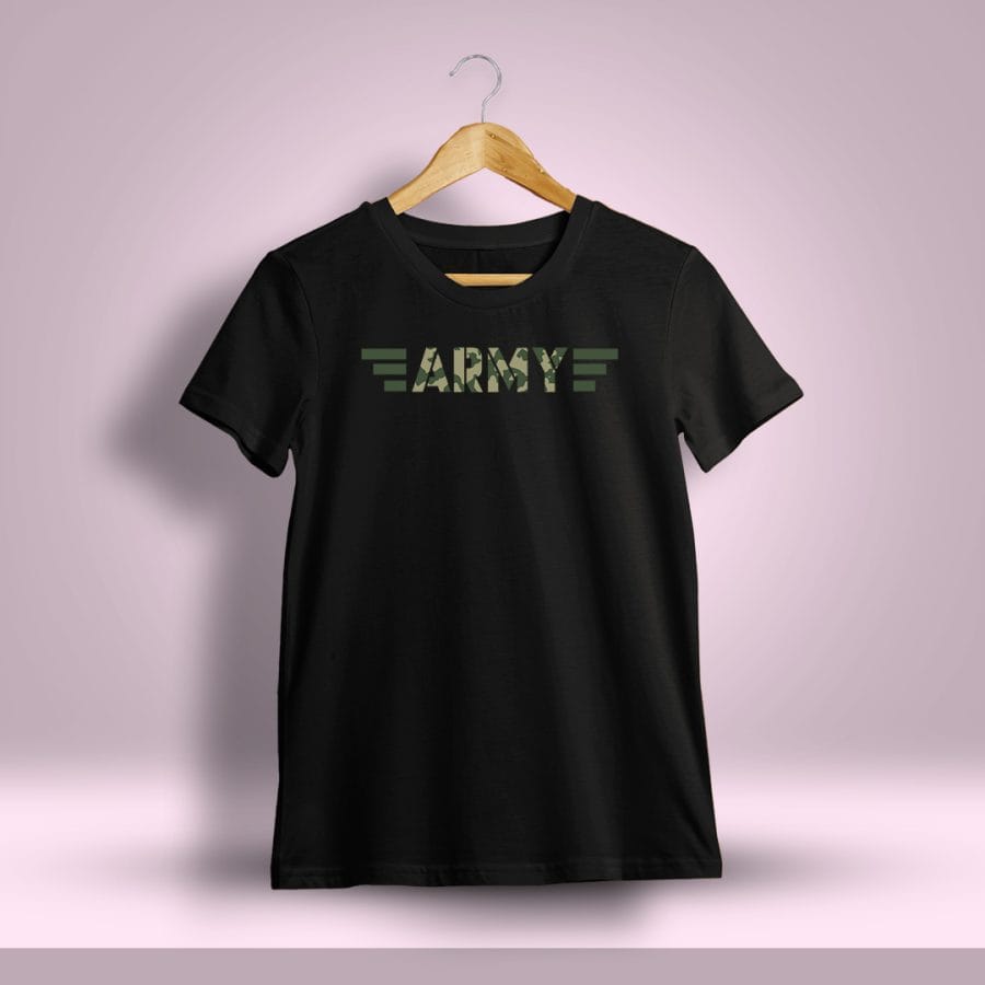 Army Printed T-Shirt For Men - Half Sleeve