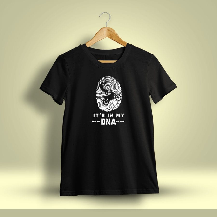 It's In My DNA Bike Printed T-Shirt For Men - Half Sleeve