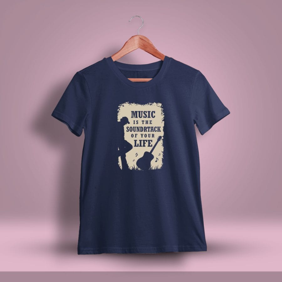 Music Is The Soundtrack Of Your Life Printed T-Shirt For Men