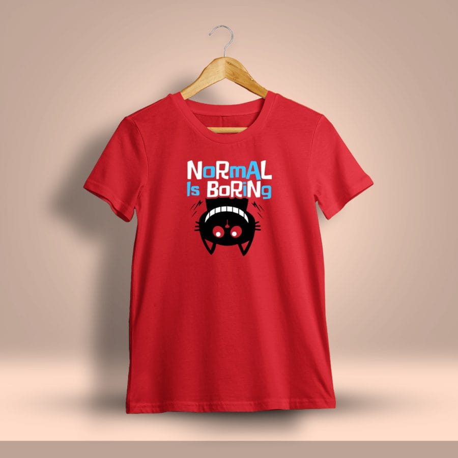 Normal Is Boring Printed T-Shirt For Men - Half Sleeve