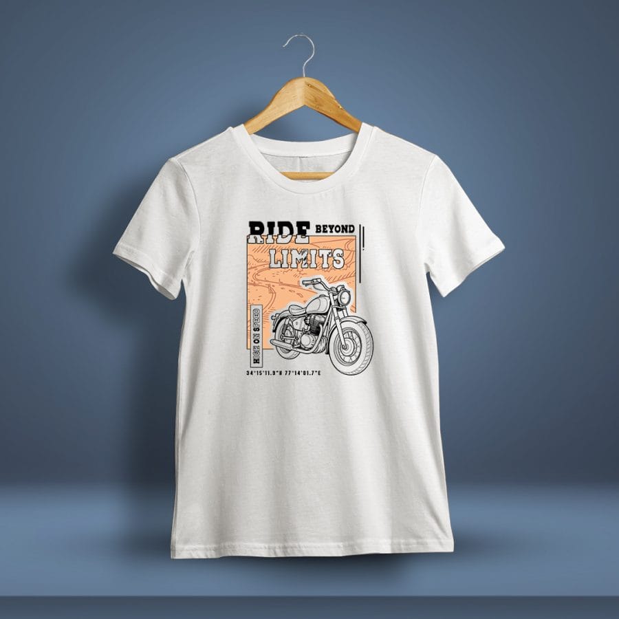 Ride Beyond Limits Printed T-Shirt For Men - Half Sleeve