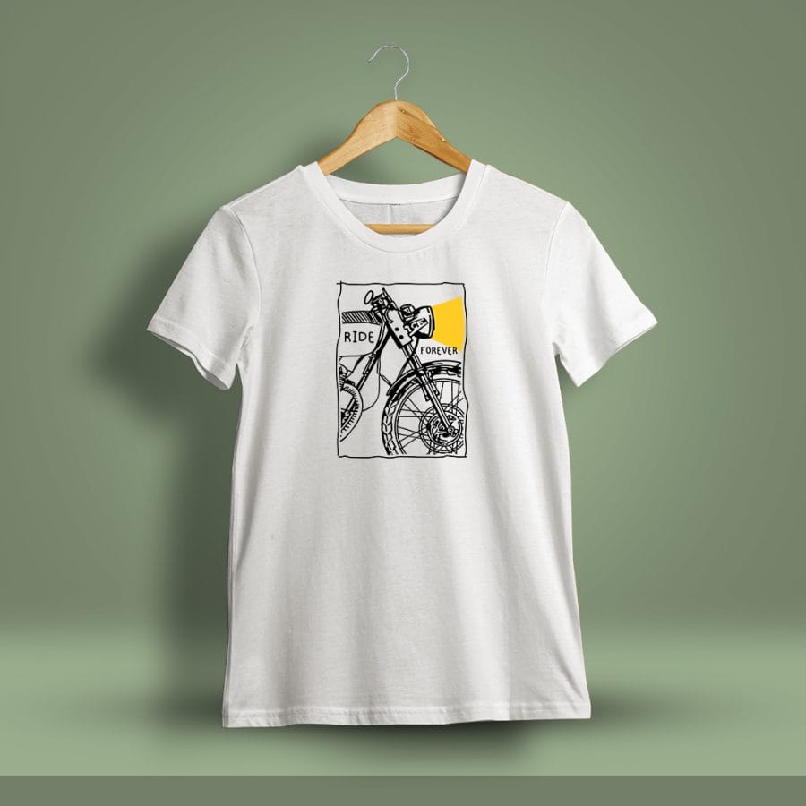 Ride Forever Bike Printed T-Shirt For Men - Half Sleeve